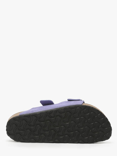 Slippers In Leather Birkenstock Violet women 1029218 other view 4