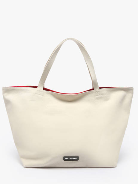 Sac Shopping Rsg Coton Karl lagerfeld Blanc rsg A1W50006 vue secondaire 4