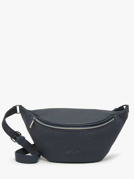 Sac Banane Large Derby Bis Cuir Nathan baume Bleu n city 22