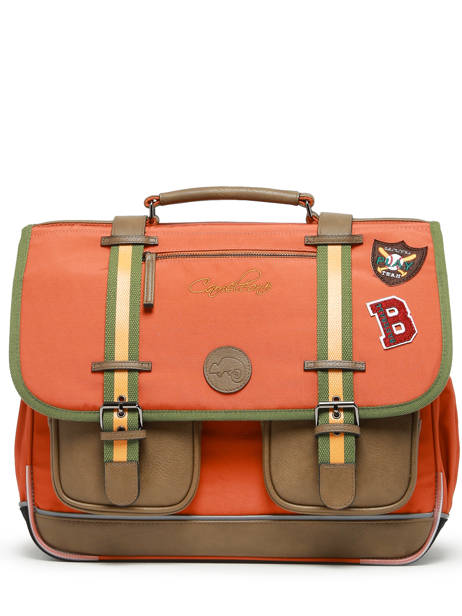 Cartable 3 Compartiments Cameleon Orange vintage urban PBVBCA41 vue secondaire 6