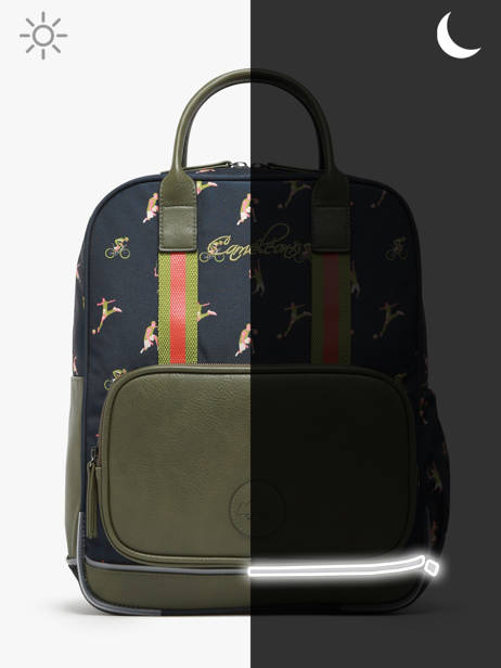 Sac à Dos 2 Compartiments Cameleon Vert vintage urban PBVBSD37 vue secondaire 7