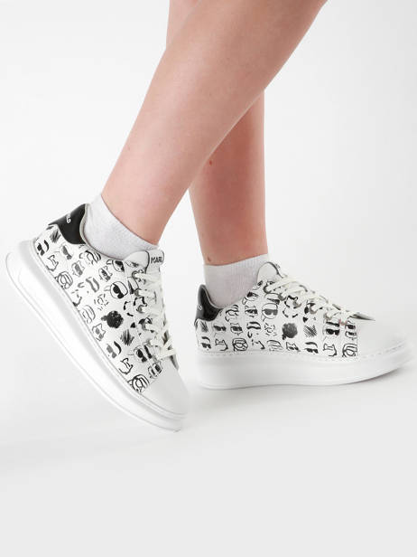 Sneakers Kapri Twin Nft En Cuir Karl lagerfeld Blanc women KL62512T vue secondaire 1