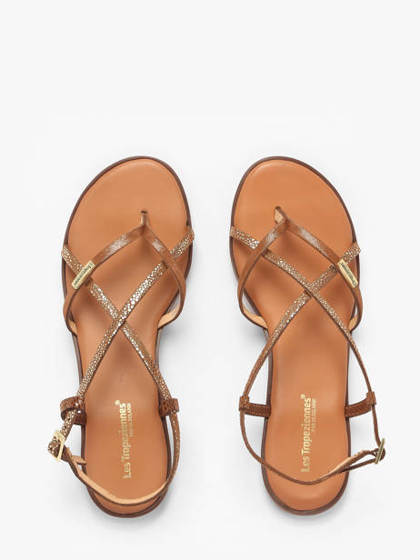 Nu-pieds Monagum En Cuir Les tropeziennes Marron women MONAGUM vue secondaire 3