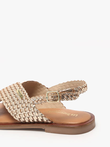 Nu-pieds Doa En Cuir Les tropeziennes Or women DOA vue secondaire 2