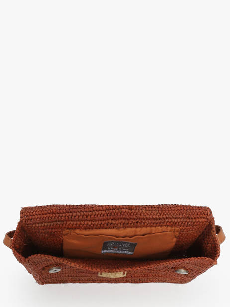 Sac Bandoulière L'atelier Du Crochet Raphia Le voyage en panier Marron l'atelier du crochet AM768 vue secondaire 3