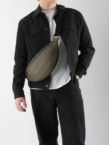 Sac Banane Homme Origami Cuir Lancel Vert origami A13426 vue secondaire 1