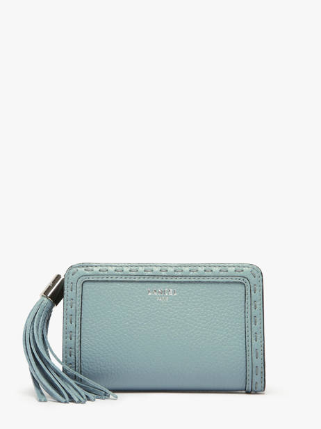 Portefeuille Compact Premier Flirt Cuir Lancel Bleu premier flirt A11136