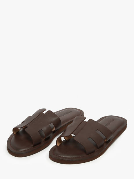 Mules Emia En Cuir Les tropeziennes Marron men EMIA vue secondaire 1