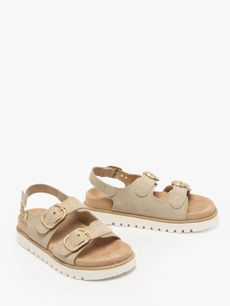 Sandales En Cuir Inuovo Beige women D53026 vue secondaire 1