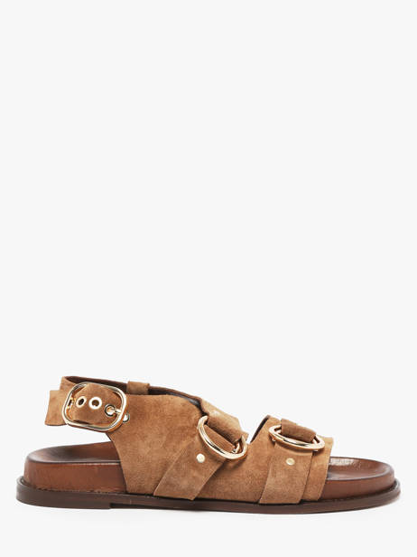 Sandales En Cuir Inuovo Marron women D51011