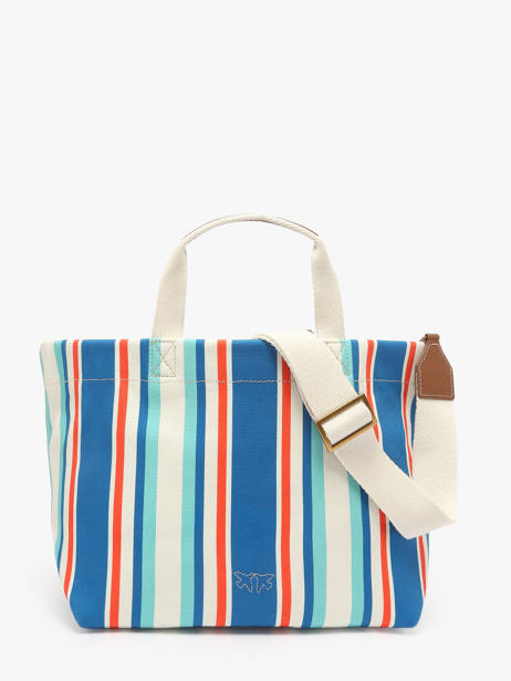 Sac Shopping Logo Shopper Coton Pinko Bleu logo shopper 4753A2G5 vue secondaire 3