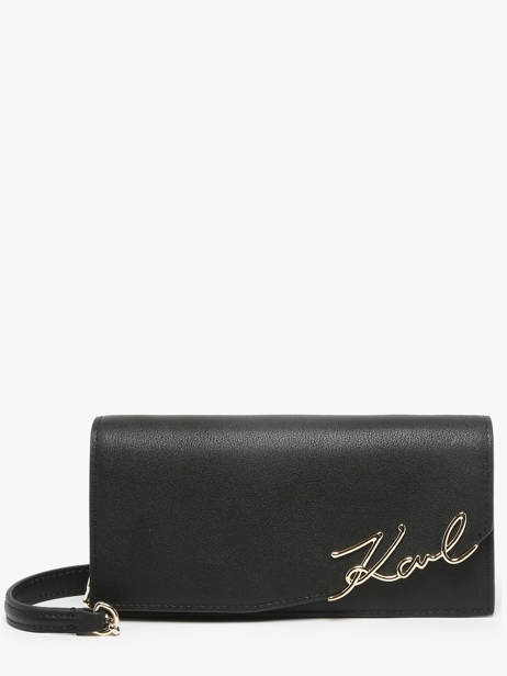 Sac Bandoulière K Signature Cuir Karl lagerfeld Noir k signature A3W32021