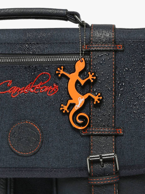 Cartable Enfant 2 Compartiments Cameleon Bleu vintage urban CA35 vue secondaire 6