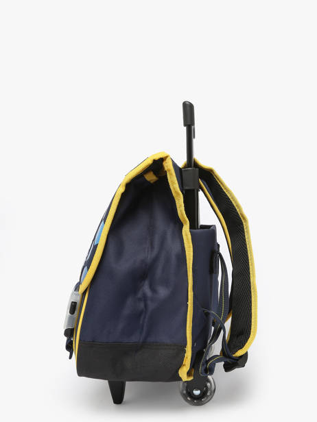 Cartable à Roulettes 2 Compartiments Real madrid Bleu real 24BR203A vue secondaire 2