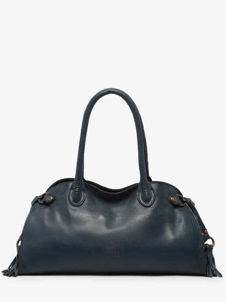Sac Porté épaule Cow Cuir Basilic pepper Bleu cow BCOW84
