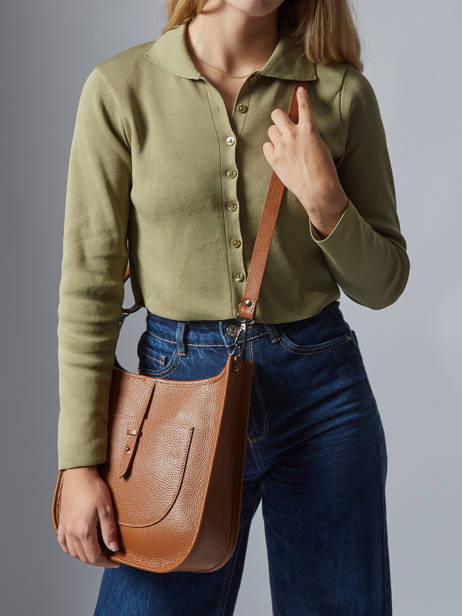 Sac Bandoulière Caviar Cuir Milano Marron caviar CA25068 vue secondaire 1