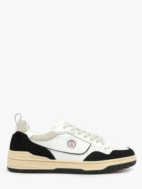 Sneakers La Vernaz En Cuir Serge blanco Noir men CHA2340P