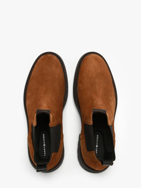 Chelsea Boots En Cuir Tommy hilfiger Marron men 5592GVQ vue secondaire 3