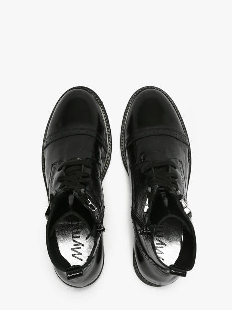 Bottines En Cuir Myma Noir women 8607 vue secondaire 4