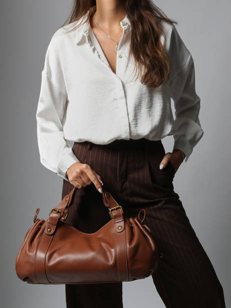 Sac Porté épaule Icone Cuir Gerard darel Marron icone DCS01410 vue secondaire 1