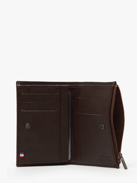 Portefeuille Porte-monnaie Madras Cuir Etrier Marron madras EMAD619 vue secondaire 1