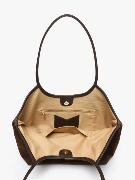 Sac Porté épaule Milan Cuir Daim Nat et nin Marron vintage MILAN vue secondaire 3