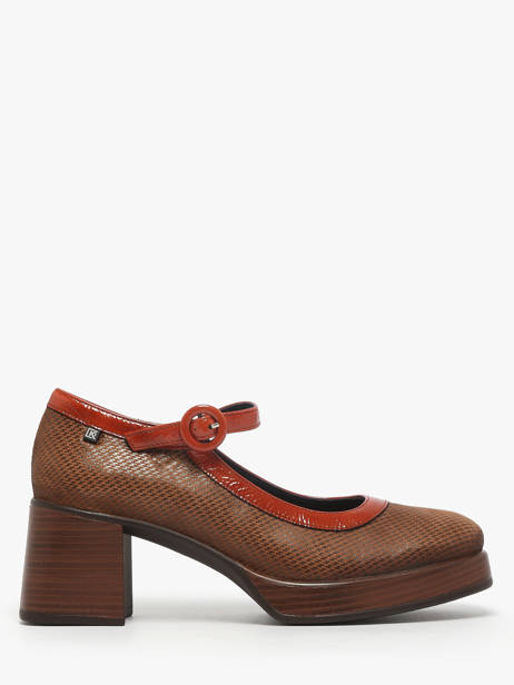 Chaussures Derbies à Talon Cristel En Cuir Dorking Marron women D9154