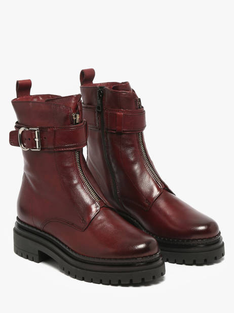 Bottines En Cuir Mjus Rouge women L97202 vue secondaire 1