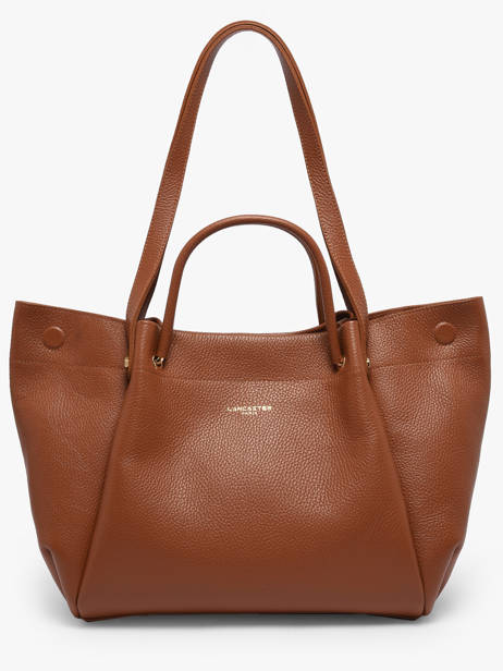 Sac Porté épaule Foulonne Double Louisa Cuir Lancaster Marron foulonne double louisa 90