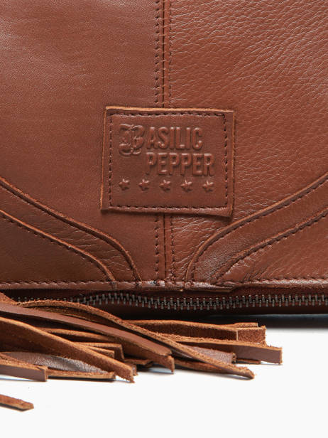 Sac Bandoulière Dakota Cuir Basilic pepper Marron dakota BDAK43 vue secondaire 5