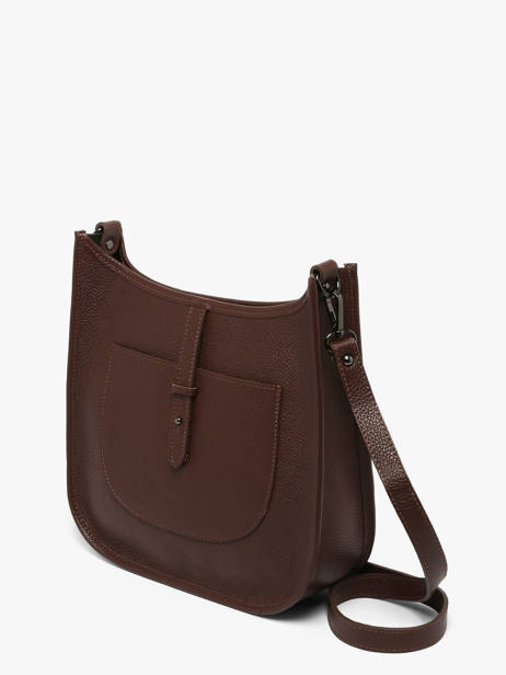 Sac Bandoulière Caviar Cuir Milano Marron caviar CA25068 vue secondaire 2