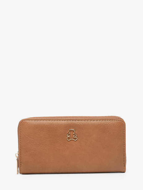 Portefeuille Lulu castagnette Marron zip CHRYS702