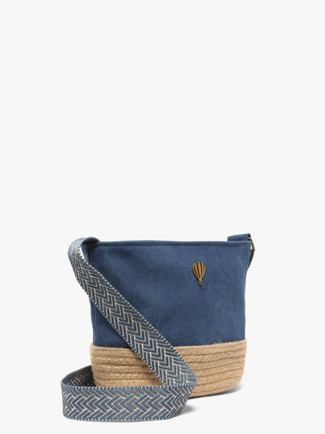 Sac Bandoulière City Coton Le voyage en panier Bleu city PM962 vue secondaire 2