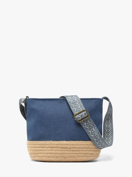 Sac Bandoulière City Coton Le voyage en panier Bleu city PM962 vue secondaire 4