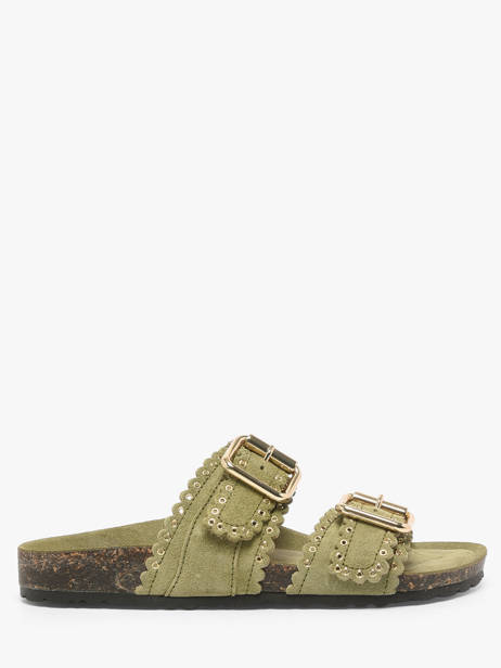Mules Avec Brides En Cuir Semerdjian Vert women ARIANNA