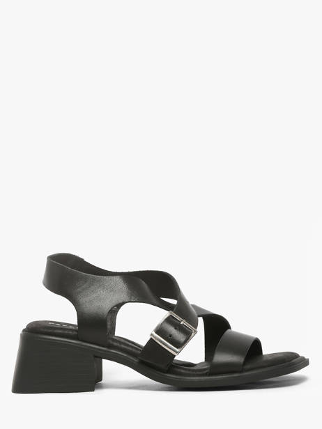 Sandales à Talon En Cuir Pavement Noir women 25273