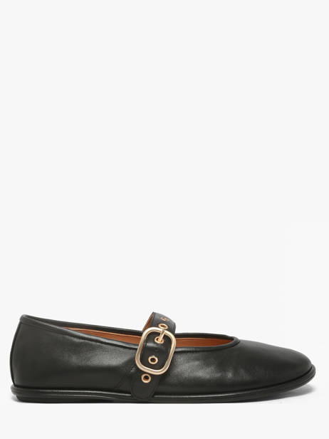 Ballerines Avec Brides En Cuir Inuovo Noir women CT005BLK