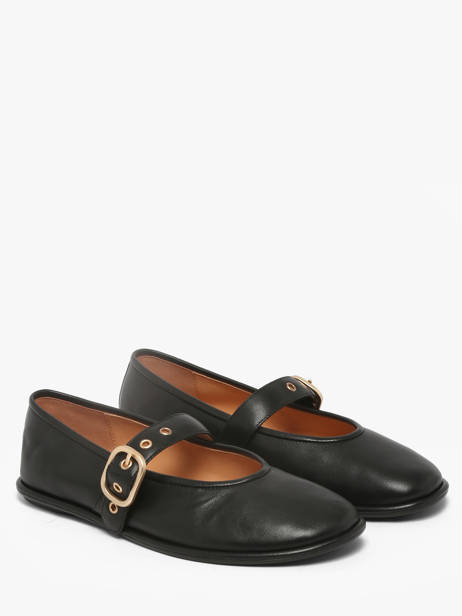 Ballerines Avec Brides En Cuir Inuovo Noir women CT005BLK vue secondaire 1