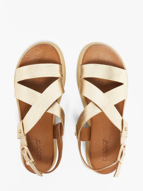Sandales En Cuir Inuovo Or women 96063GLD vue secondaire 3