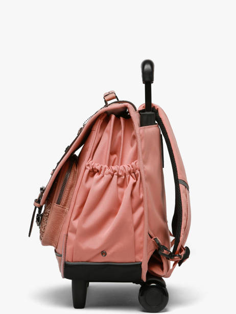 Cartable à Roulettes 3 Compartiments Vintage Fantasy Cameleon Rose vintage fantasy CR41 vue secondaire 3