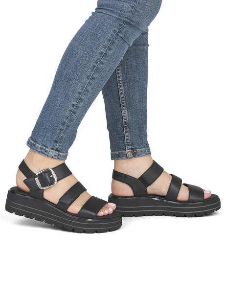 Sandales En Cuir Remonte Noir women - D3N50-00 vue secondaire 1