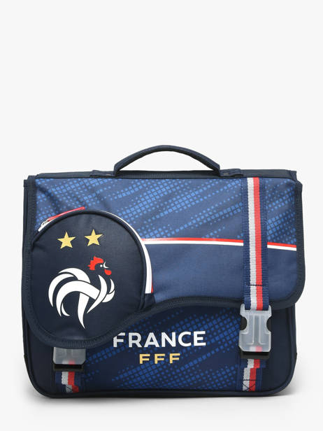 Cartable 2 Compartiments Federat. france football Bleu fff 25BX203C