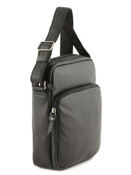 Sac Bandoulière Lancaster Noir soft vintage homme 320-12 vue secondaire 3