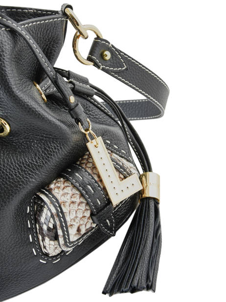 Small Leather Bucket Bag Premier Flirt Python Lancel Black premier flirt A10528 other view 2