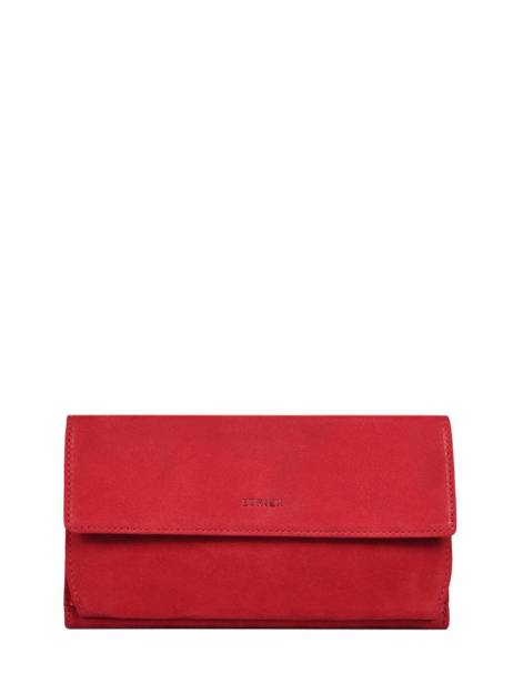 Leather Wallet Etincelle Nubuck Etrier Red etincelle nubuck EETN903