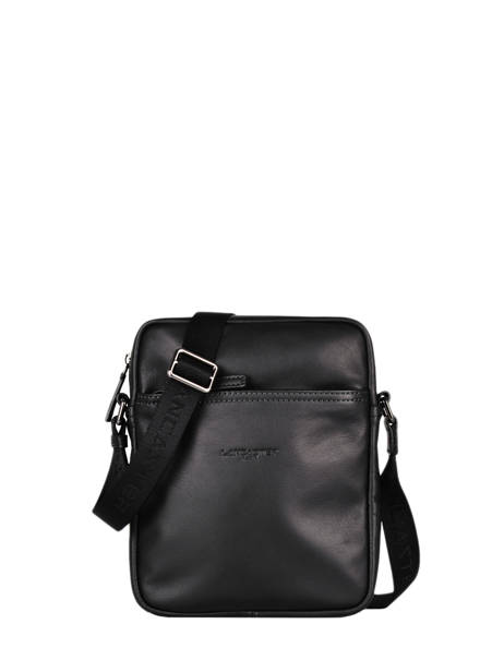 Sac Bandoulière Lancaster Noir soft vintage homme 14