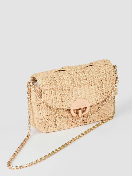 Sac Bandoulière Moon Damier Raphia Vanessa bruno Beige moon raphia 68V40533 vue secondaire 1