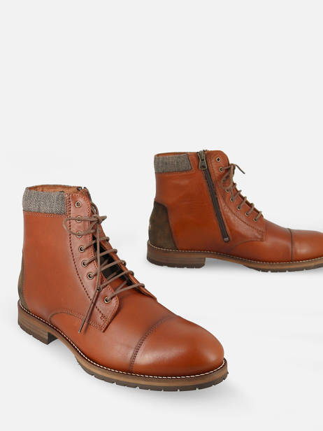 Bottines En Cuir En Cuir Le formier Marron men NW381 vue secondaire 2