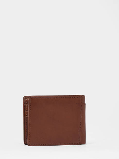 Portefeuille Porte Monnaie Cuir Basilic pepper Marron traveler BTRA92 vue secondaire 2