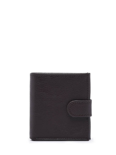 Wallet With Card Holder Leather Miniprix Brown essentiel 8834